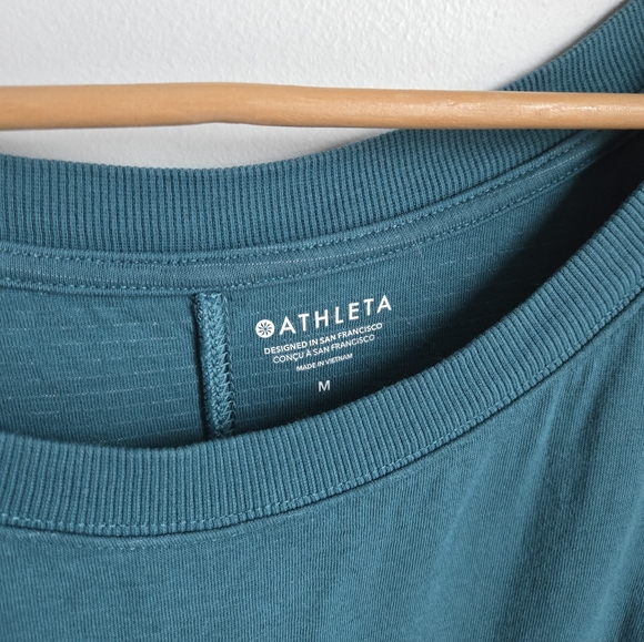 ATHLETA Teal Cotton Top - Picture 2 of 8